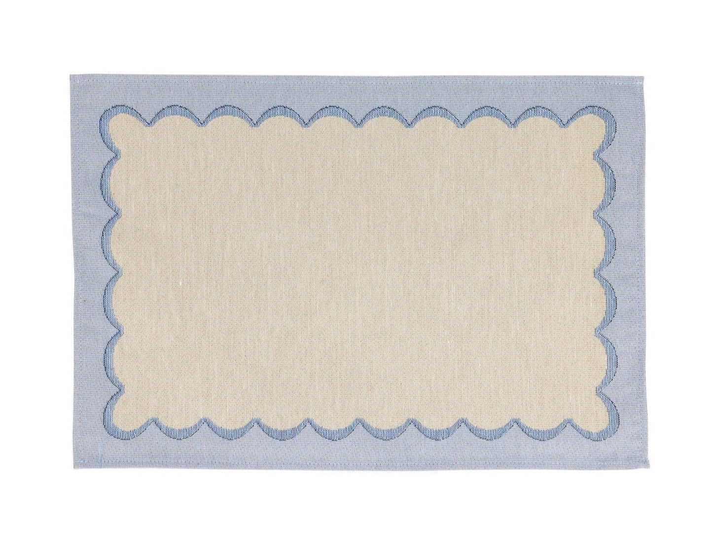 Vietri Tavola Blue Scalloped Placemats, Set of 4