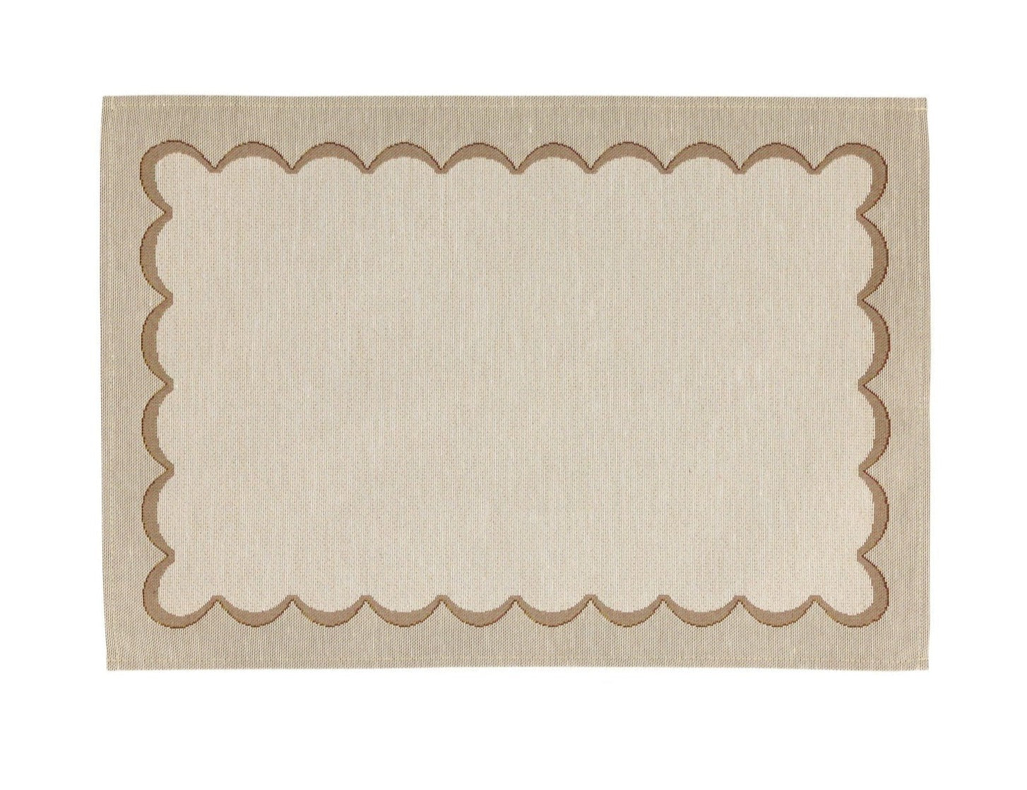 Vietri Tavola Natural Scalloped Placemats, Set of 4