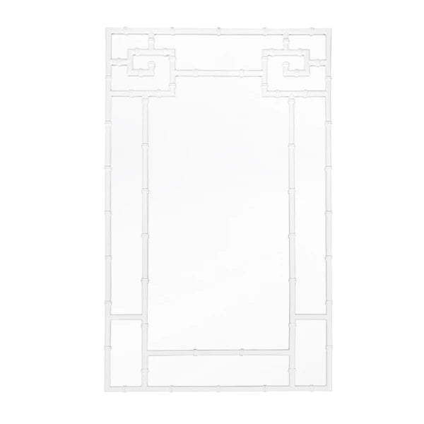 Worlds Away Tessa Mirror, White