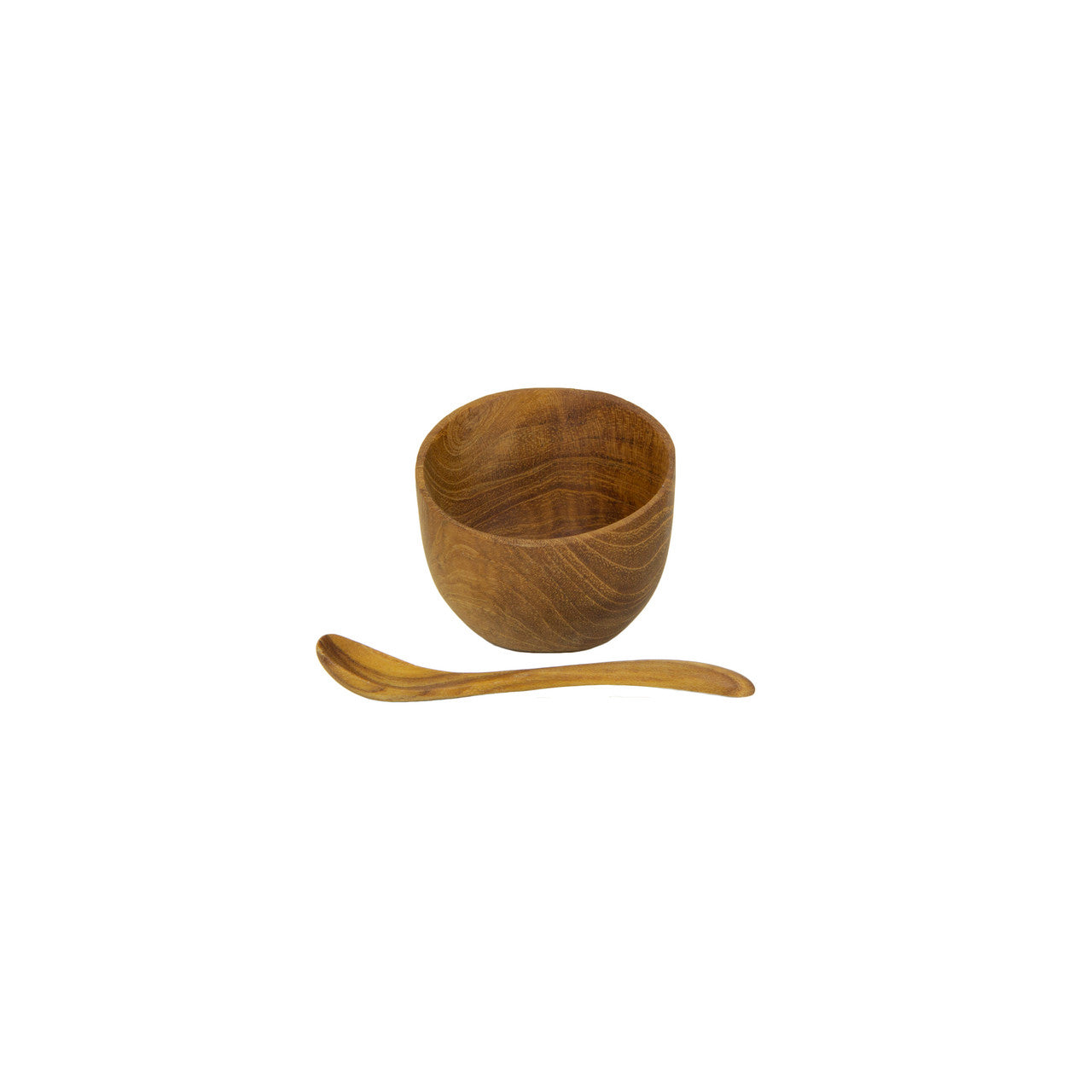 Amelie Teak Root Salt Cellar & Spoon