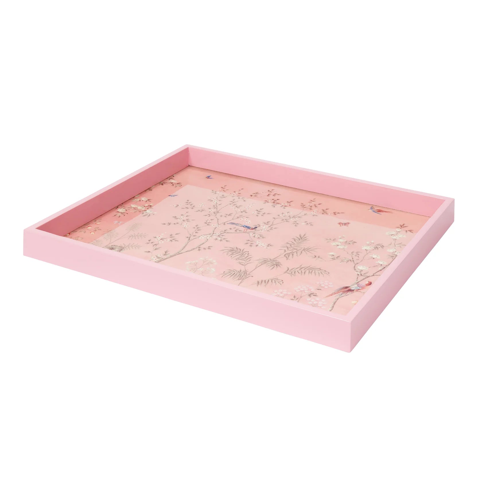 Addison Ross Medium Chinoiserie Tray, Pink