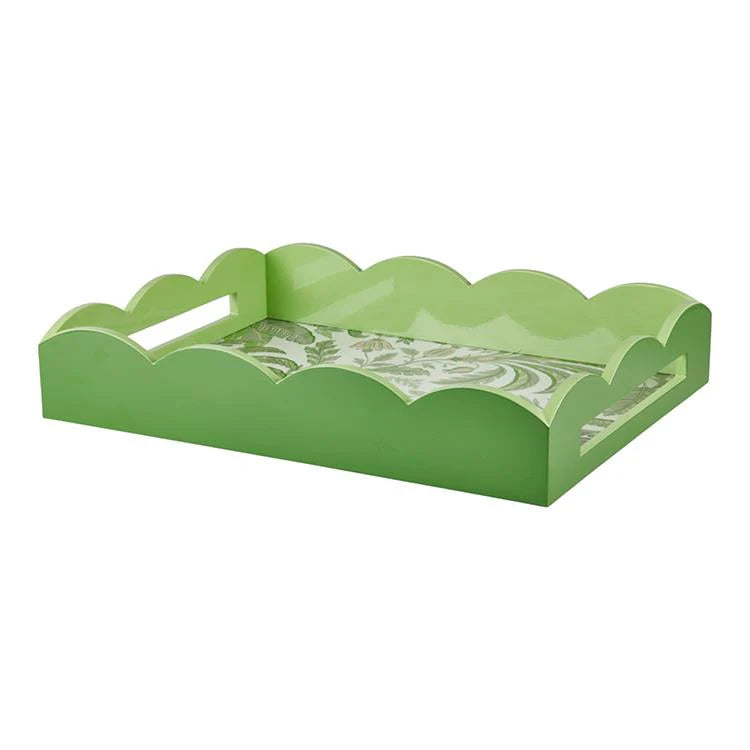 Addison Ross Medium Palm Beach Lacquer Tray, Green