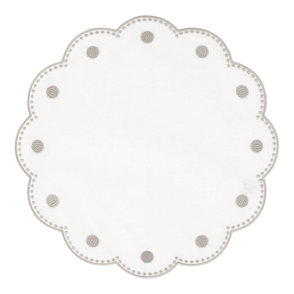 Vietri Tessuti White & Natural Placemats, Set of 4