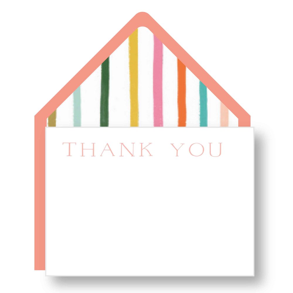 Letterpress Thank You Notes, Box of 6