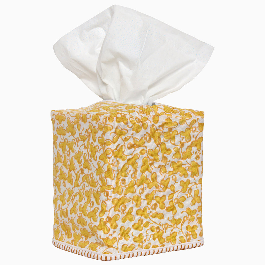 John Robshaw Vihan Marigold Tissue Box Cover