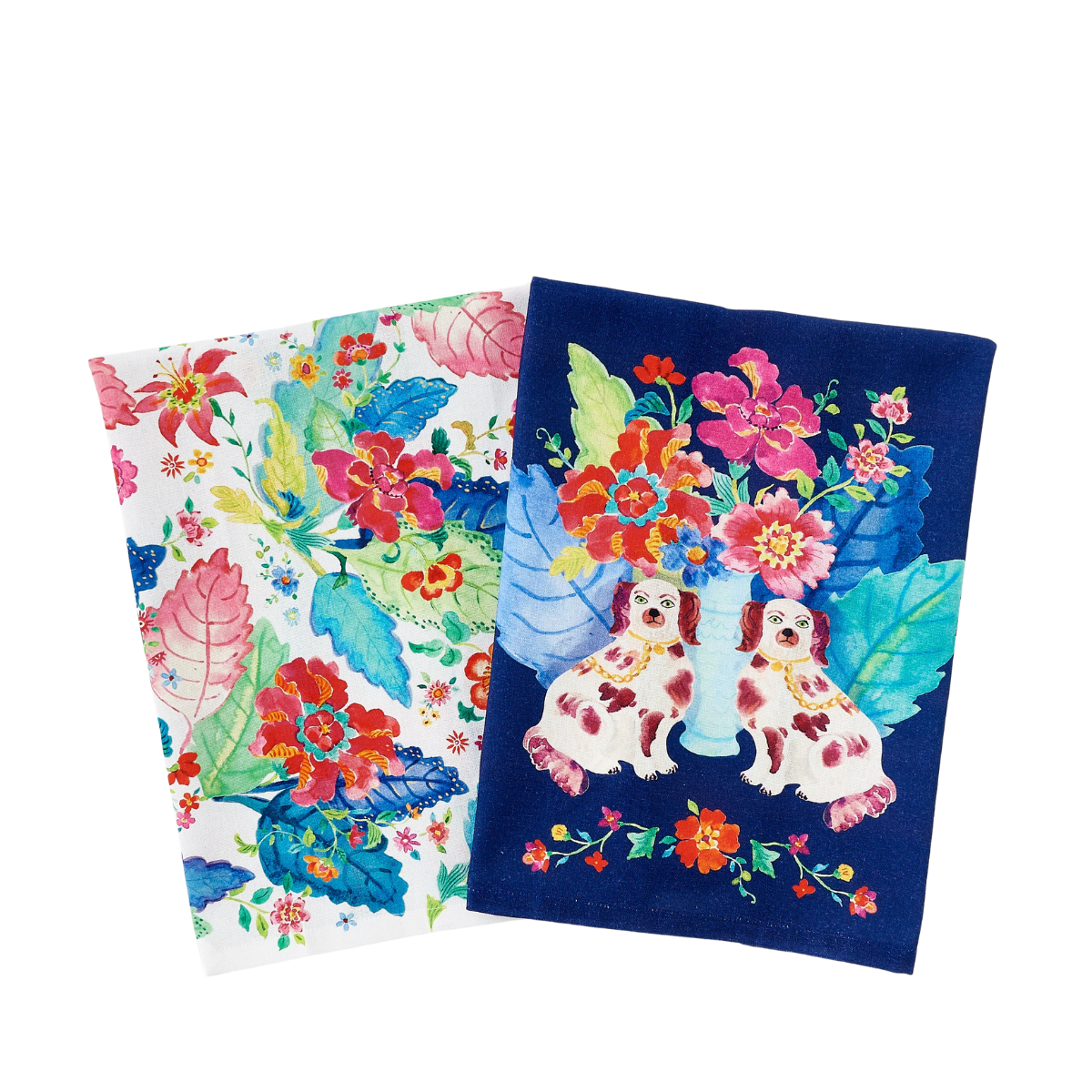 Tobacco Leaf Dish Towels, Set of 2
