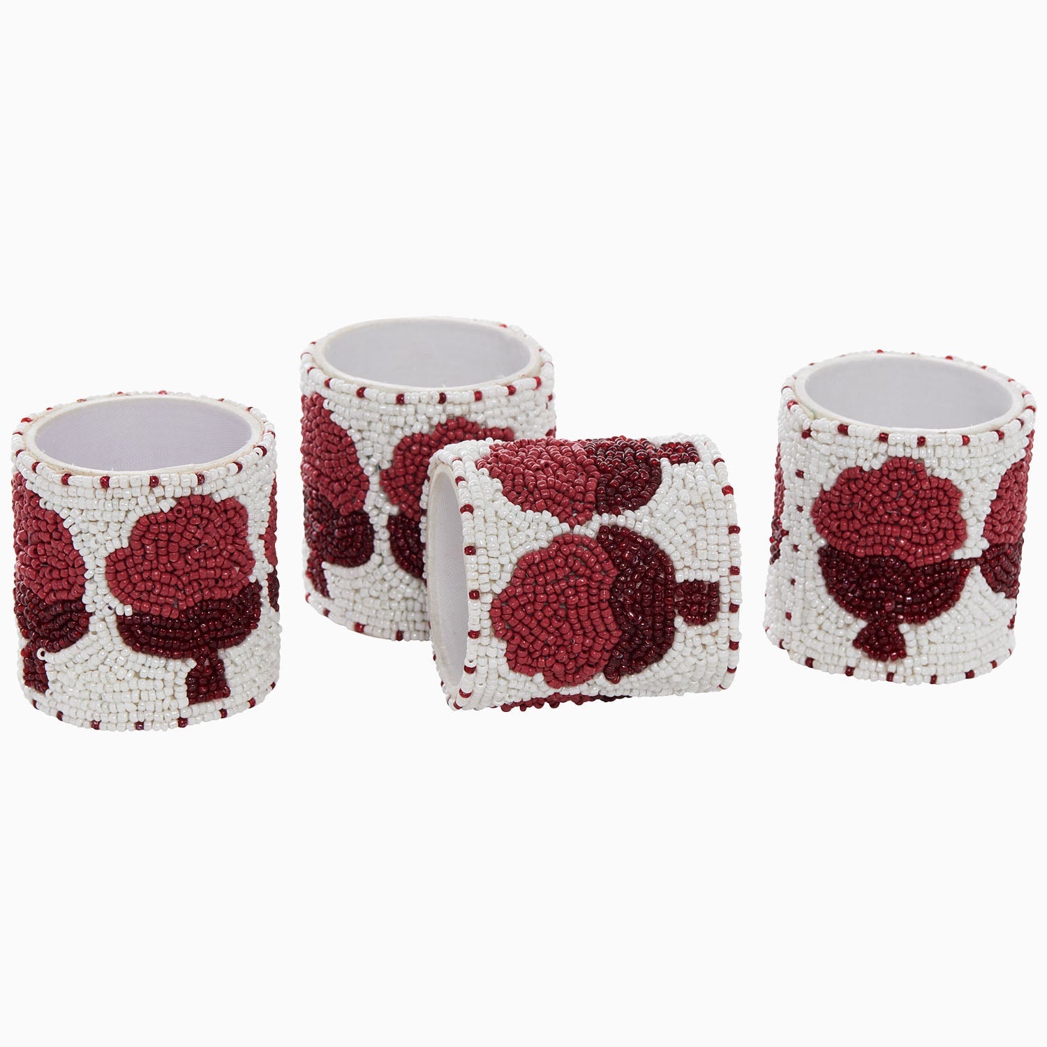 John Robshaw Nand Berry Beaded Napkin Rings, Set of 4