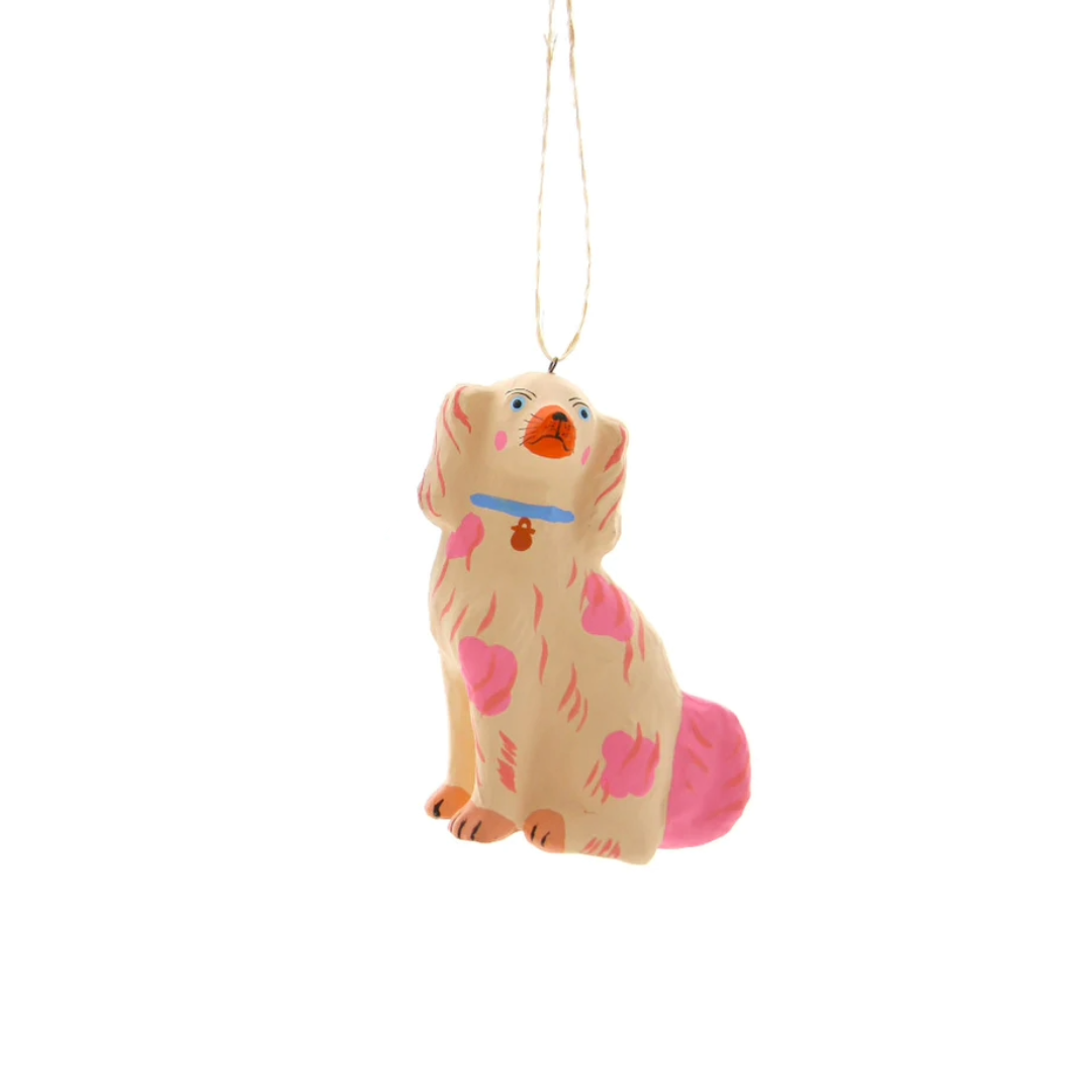 Pastel Preppy Spaniel Ornament, Yellow