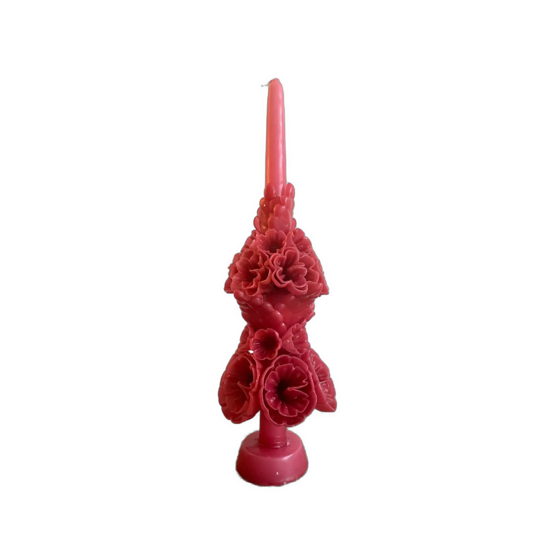 Oaxacan Taper Candle, Dusty Orchid
