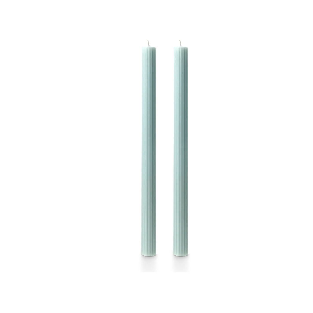 Essential Reeded Taper Candle Pair, Multiple Colors