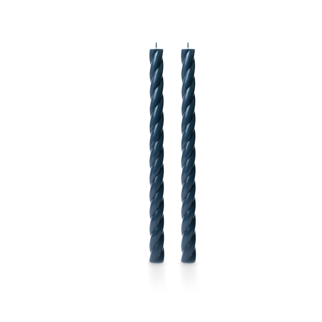 Essential Twist Taper Candle Pair, Multiple Colors