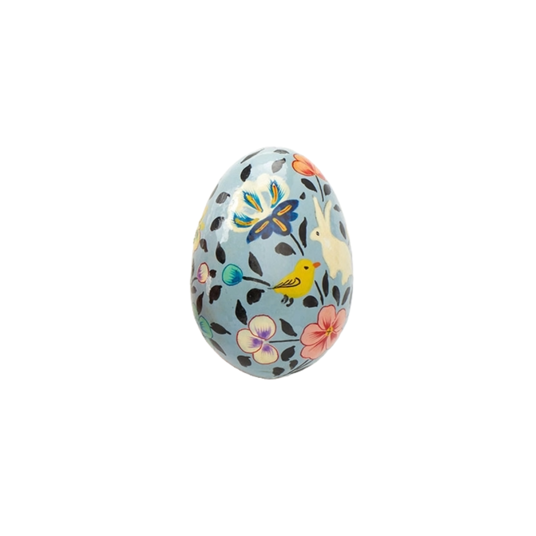 Hand Painted Papier Mache Egg