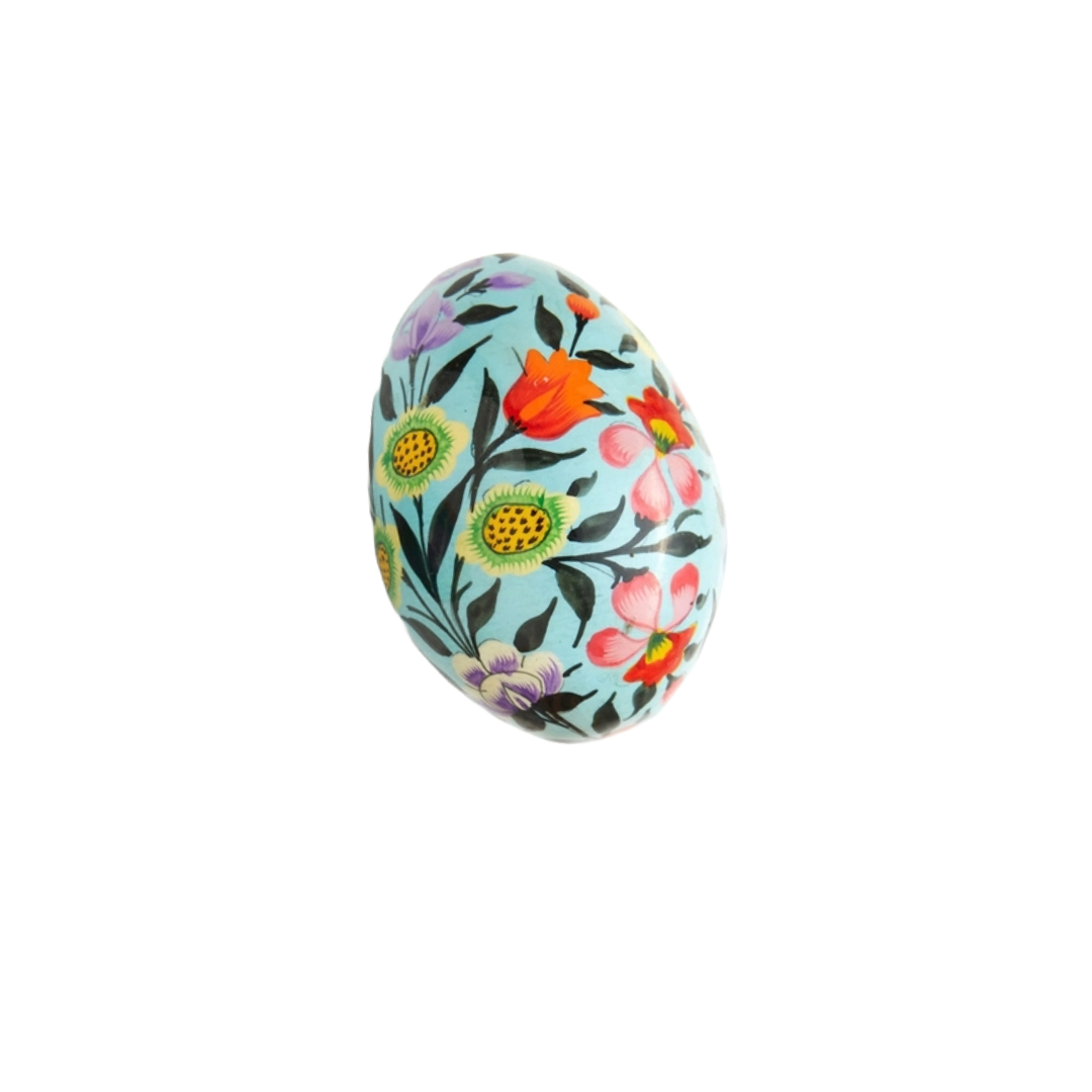 Hand Painted Papier Mache Egg