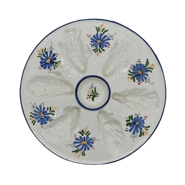 Vintage Oversized French Oyster Plate