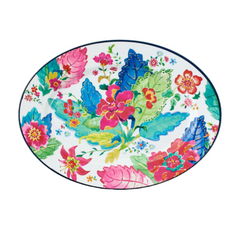 Tobacco Leaf Melamine Oval Platter