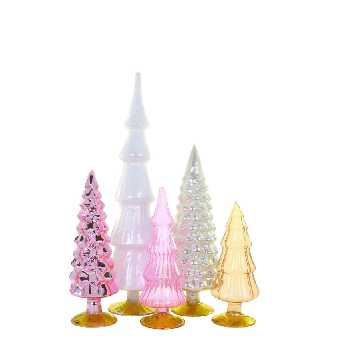Grand Forest Glass Trees, Set of 15