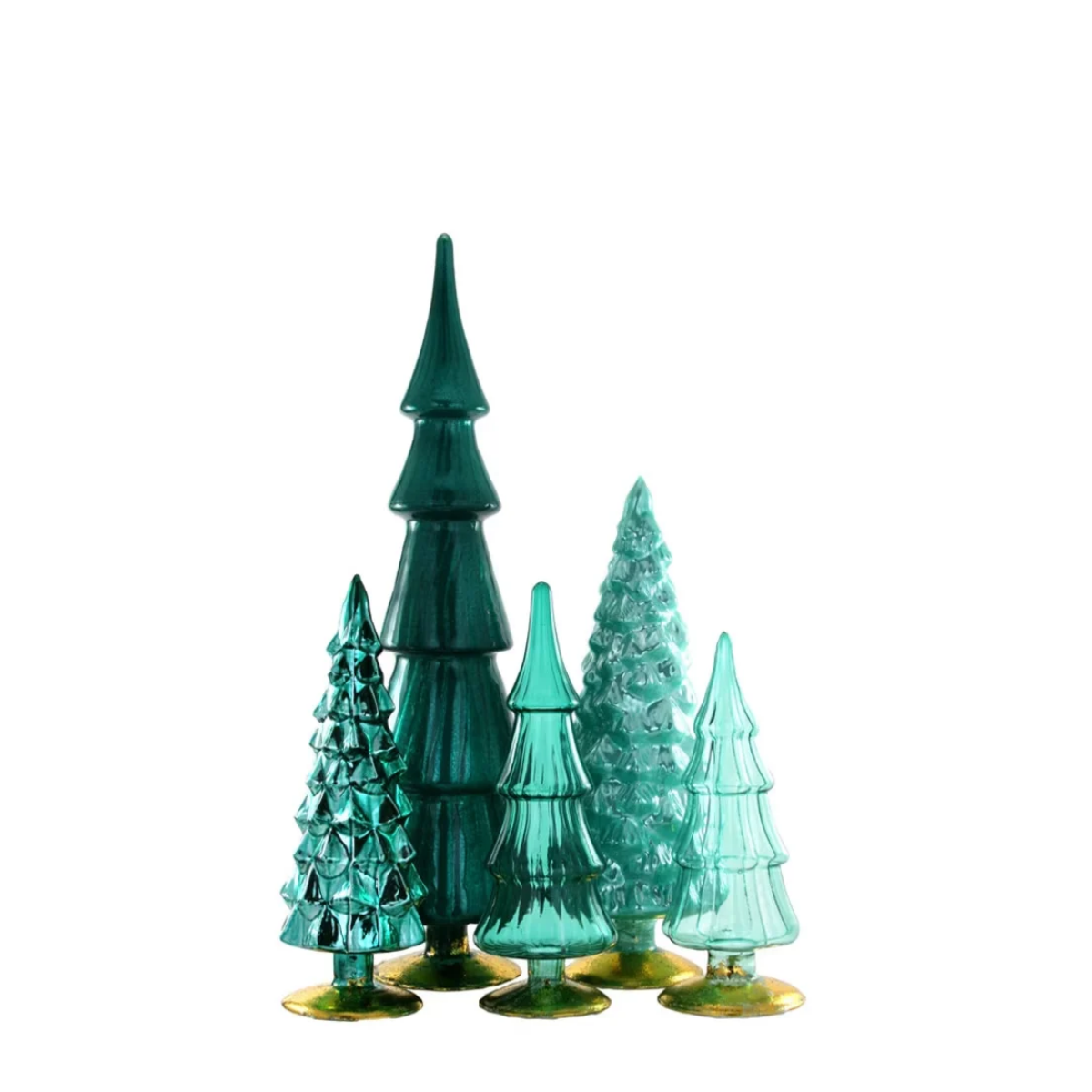 Grand Forest Glass Trees, Set of 15