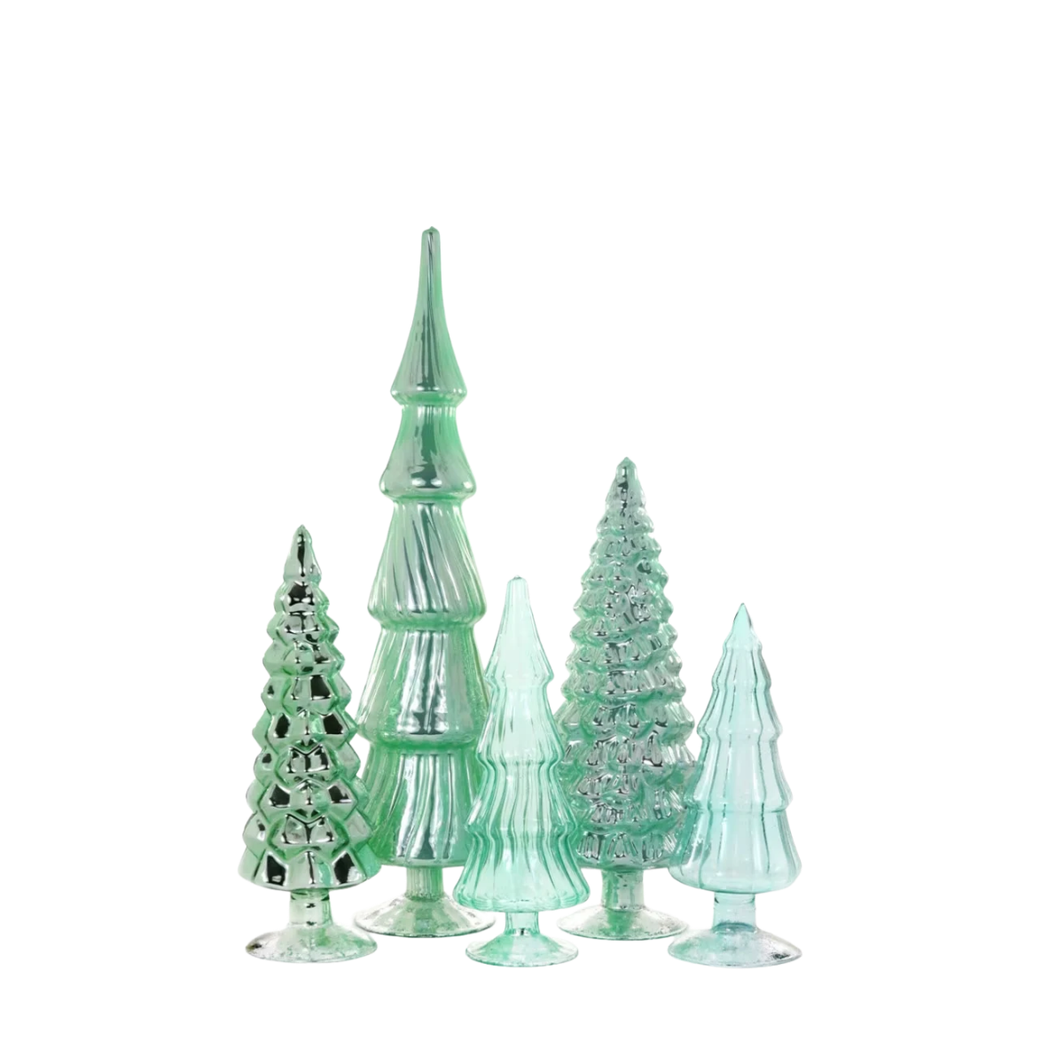 Grand Forest Glass Trees, Set of 15