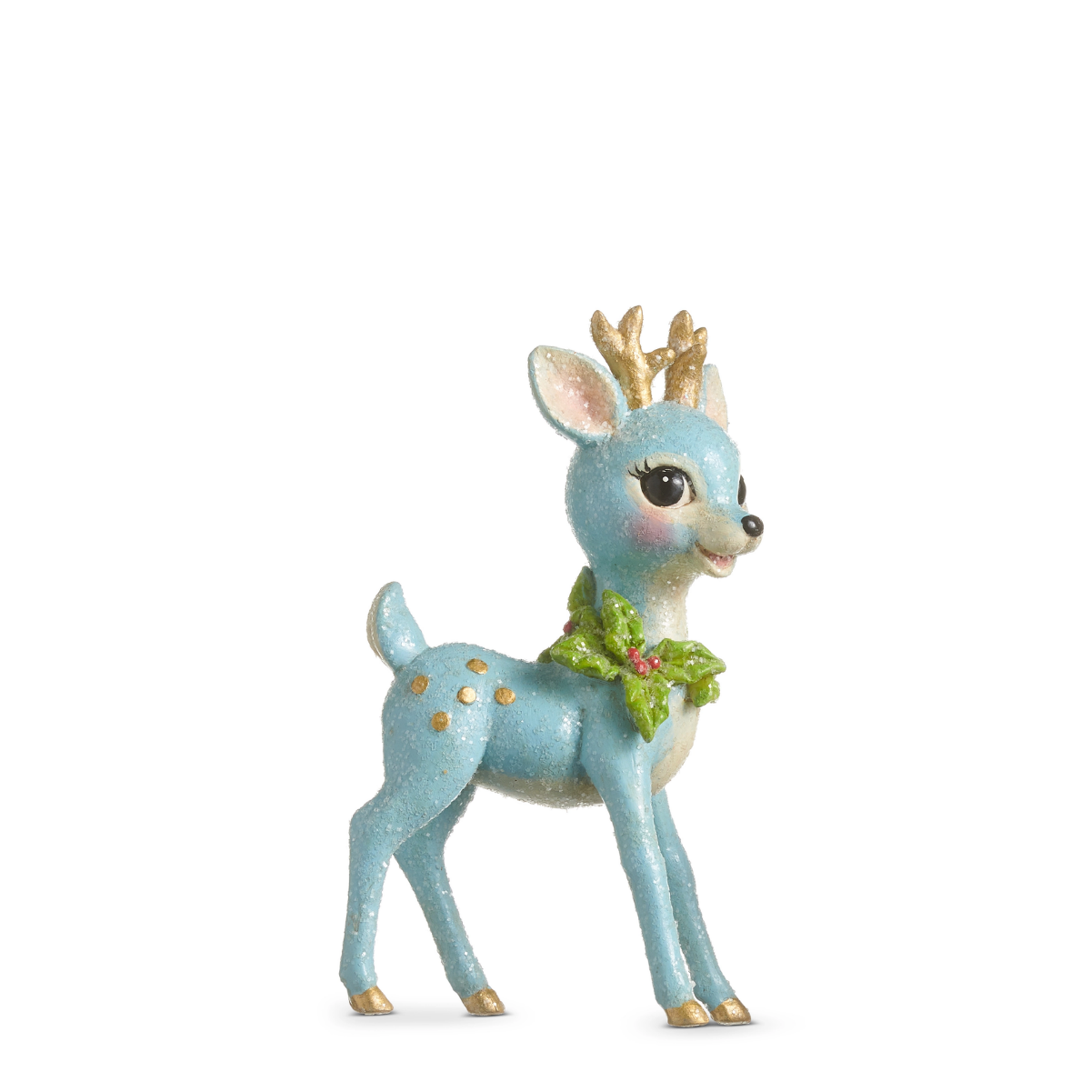 Prancing Deer Ornament, Blue