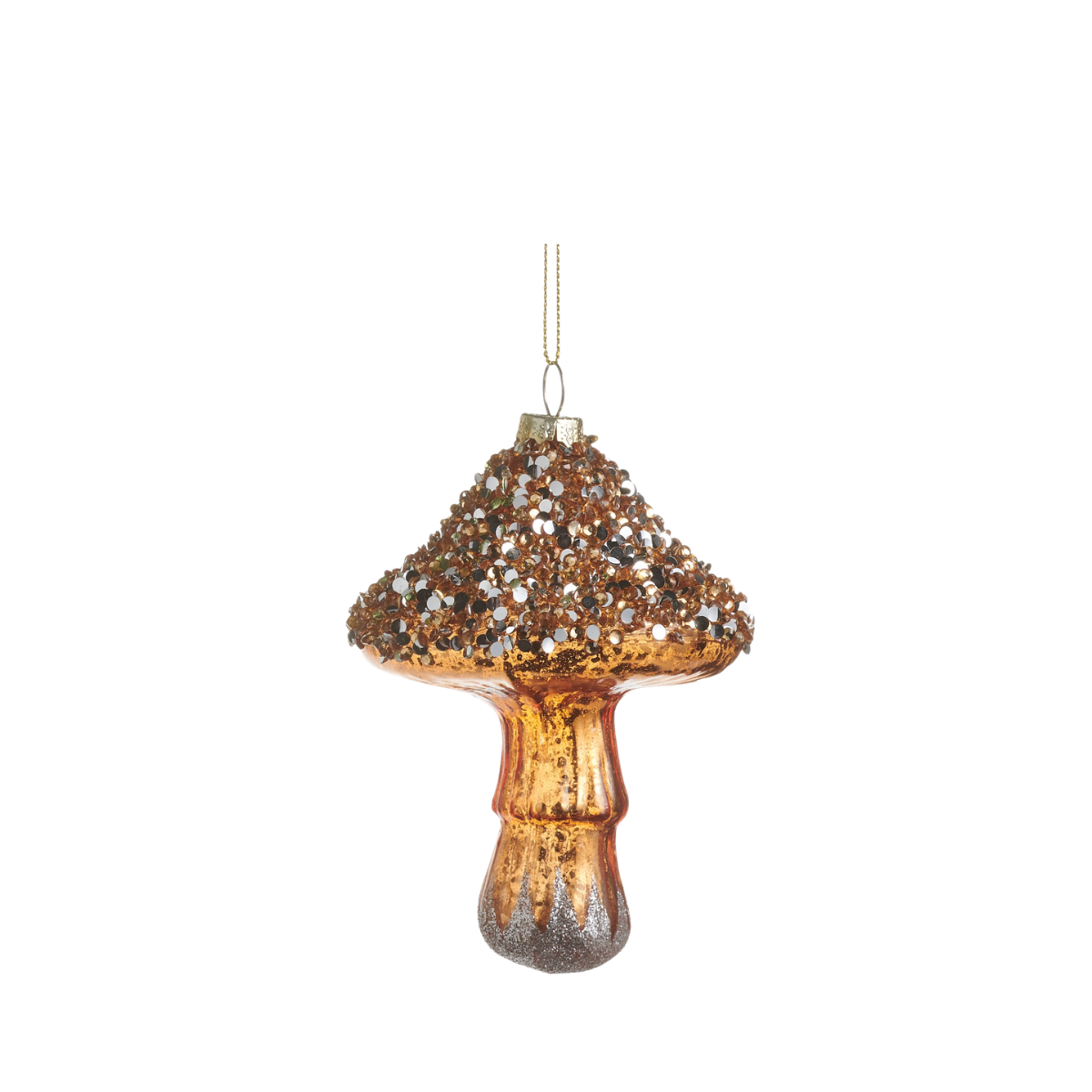 Frosted Fungi Ornament, Amber