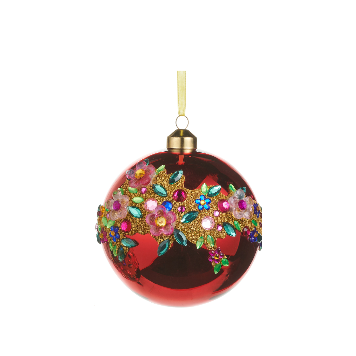 Floral Fantasy Ornament, Red