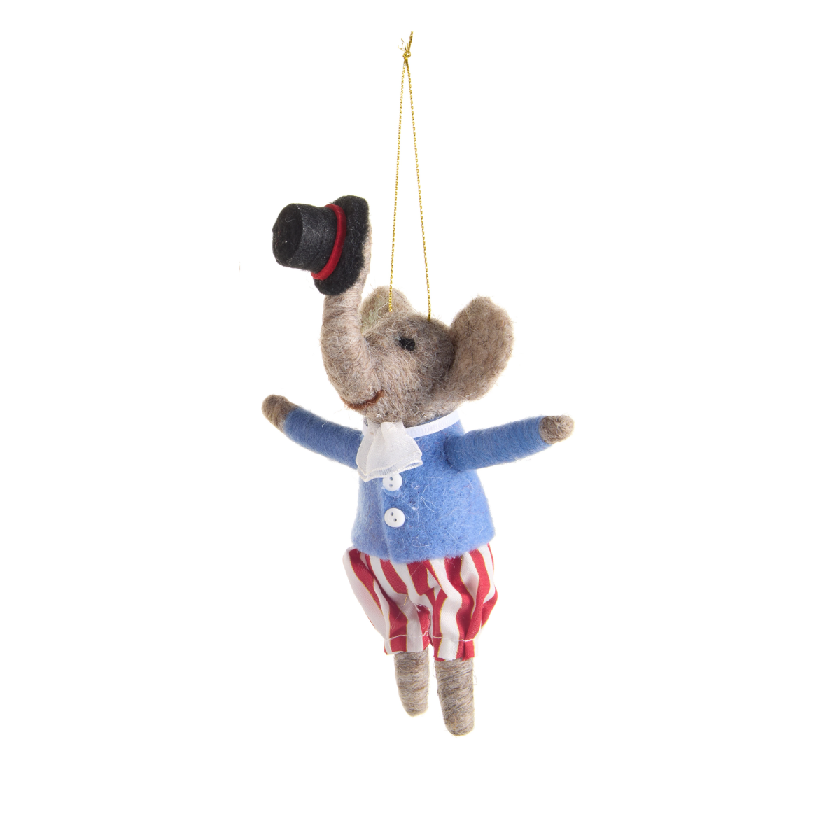 All Ears Felt Ornament, Black Hat