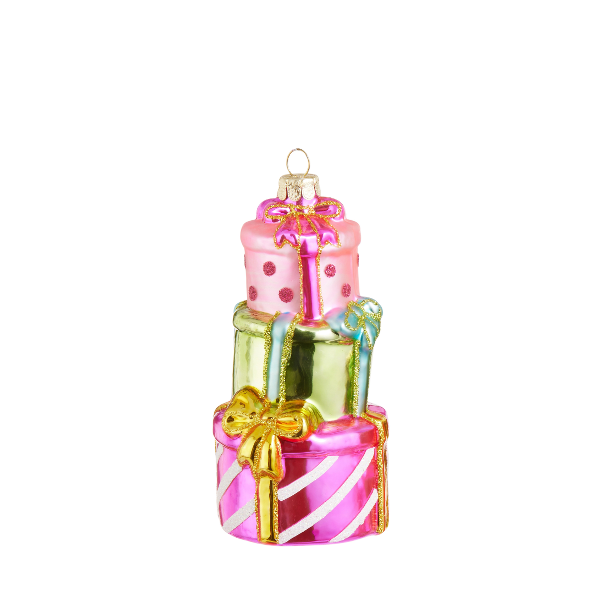 Tower of Gifts Ornament, Pink