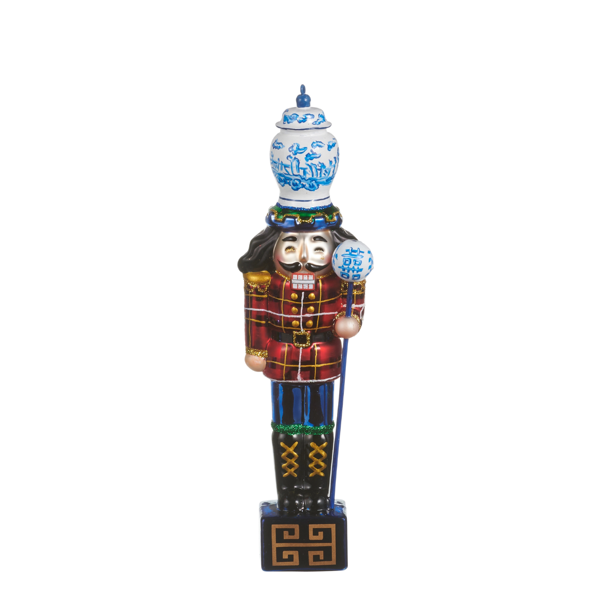 Plaid Nutcracker Ornament, Plaid Coat