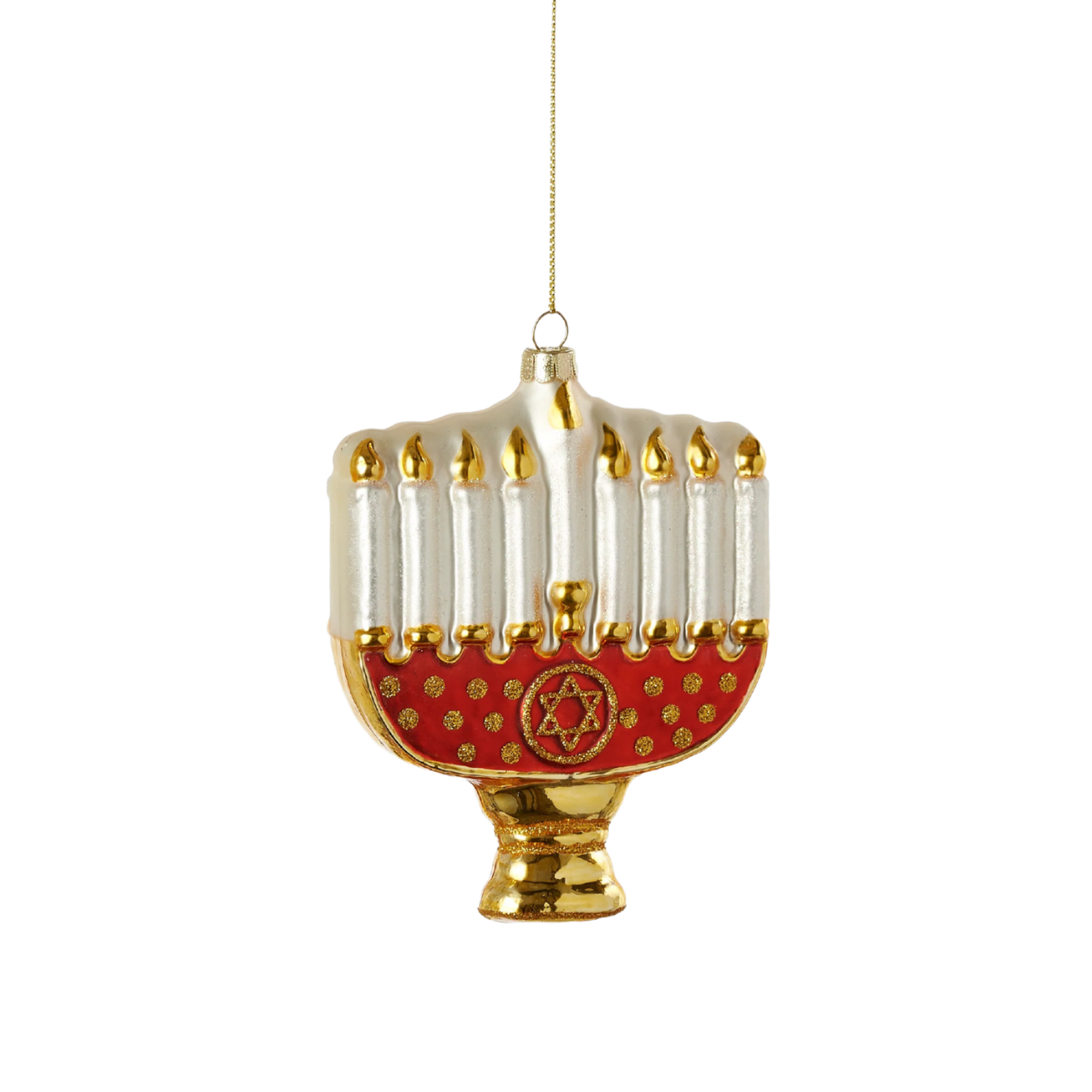 Menorah Ornament, Red