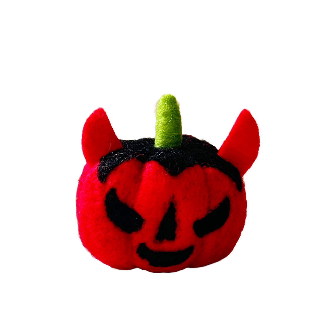 Plush Pumpkin Head, Red Devil