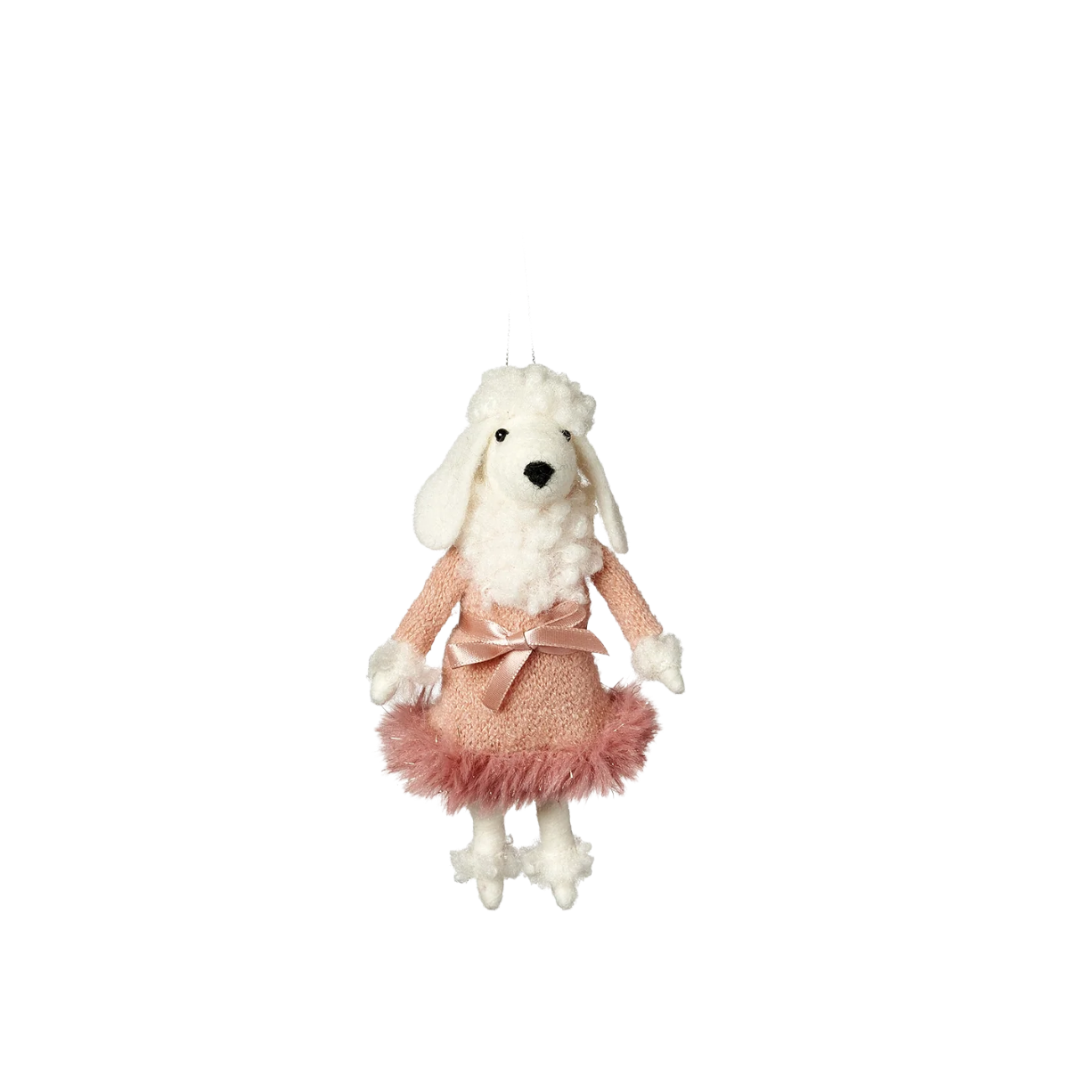 Darling Poodle Felt Ornament