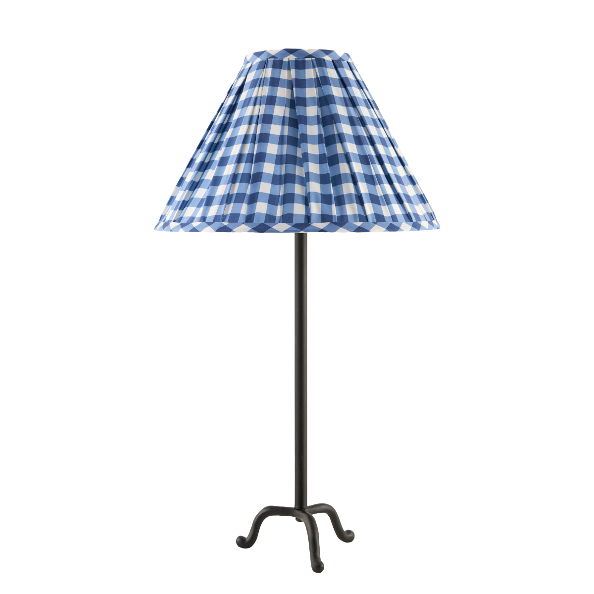 Mable Table Lamp, Blue Gingham