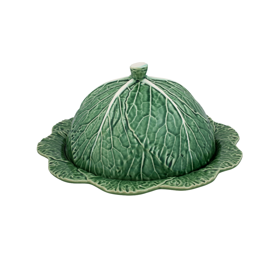 Cabbage Cheese Tray with Lid, Green