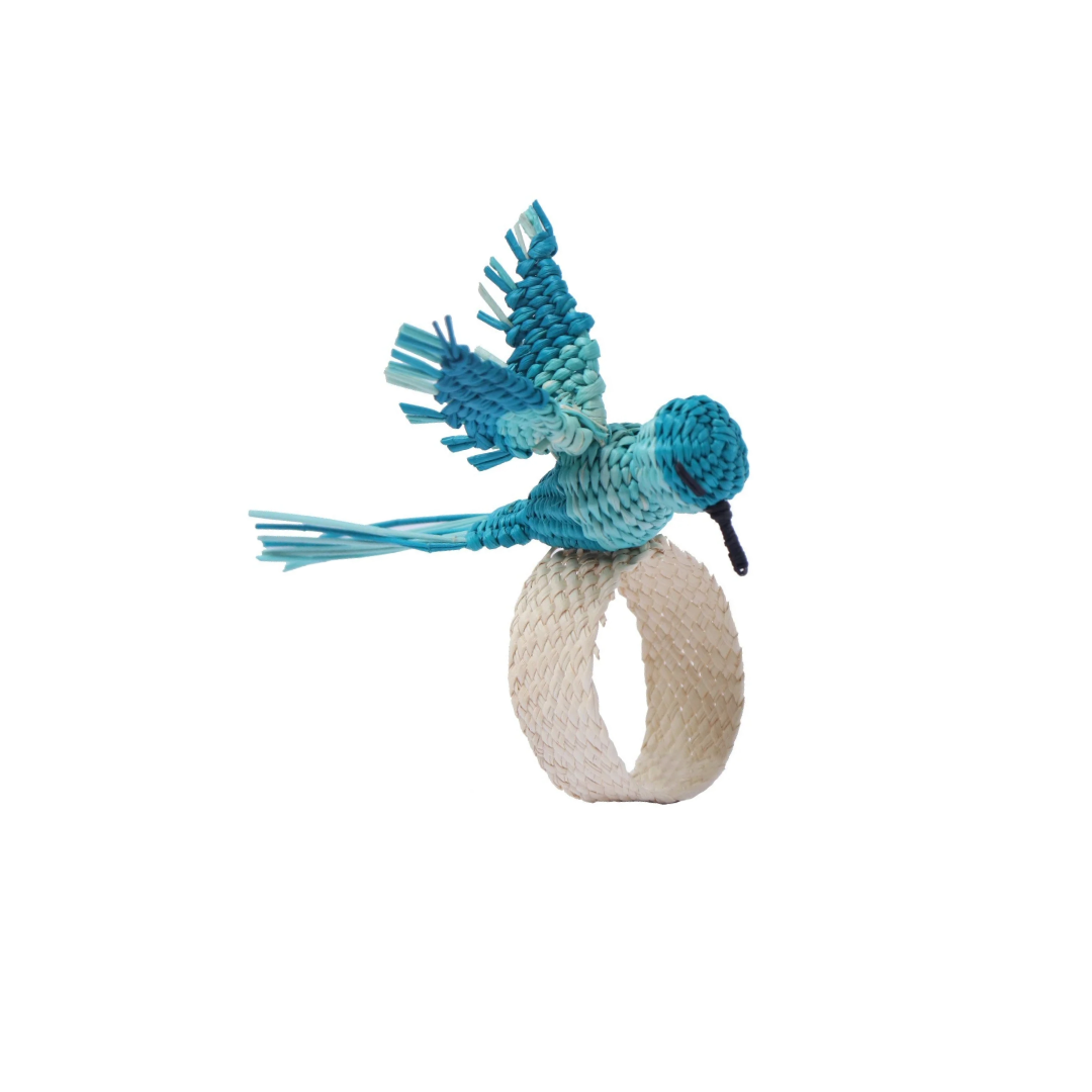 Hummingbird Napkin Ring, Blue