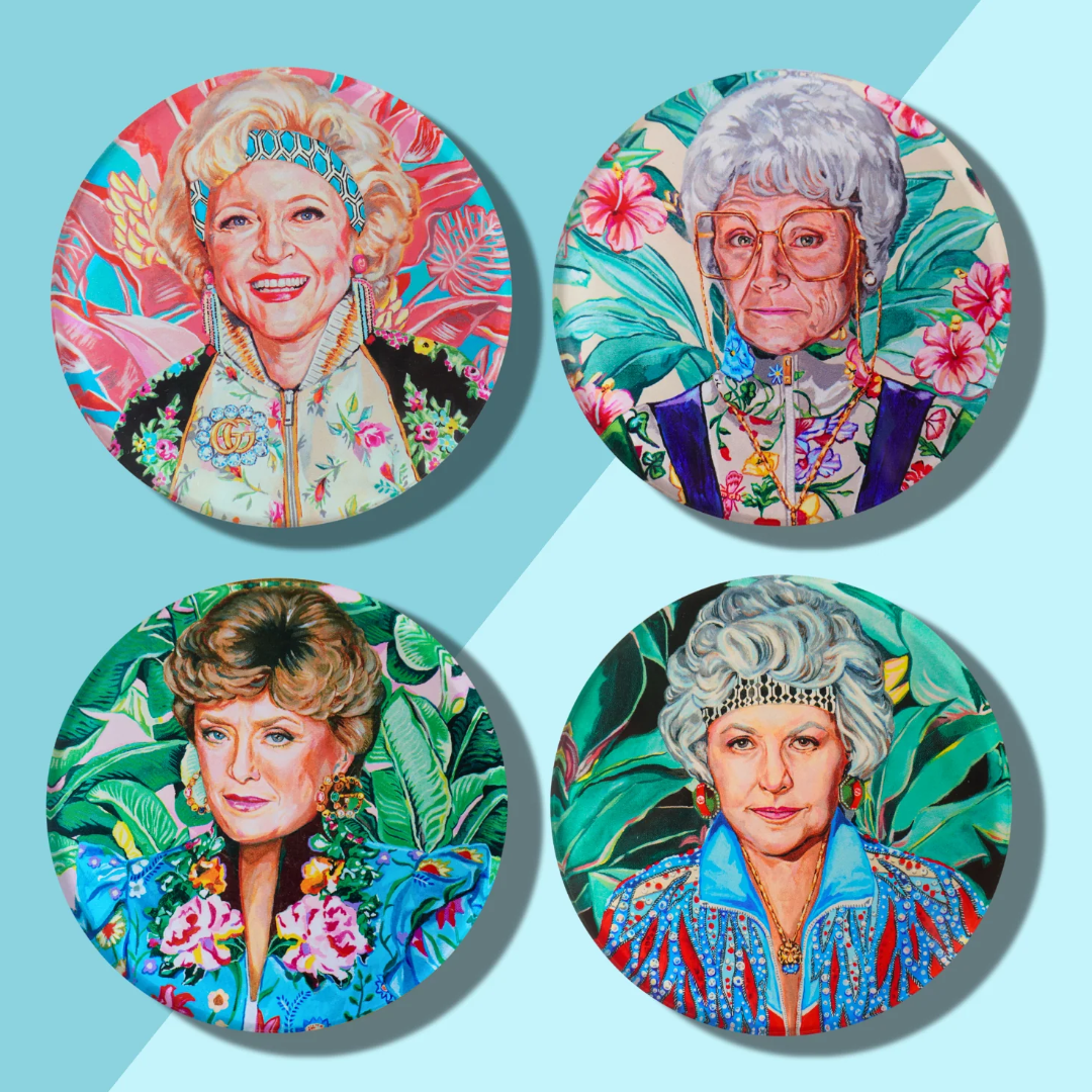 Golden Gals Coasters, Set of 4