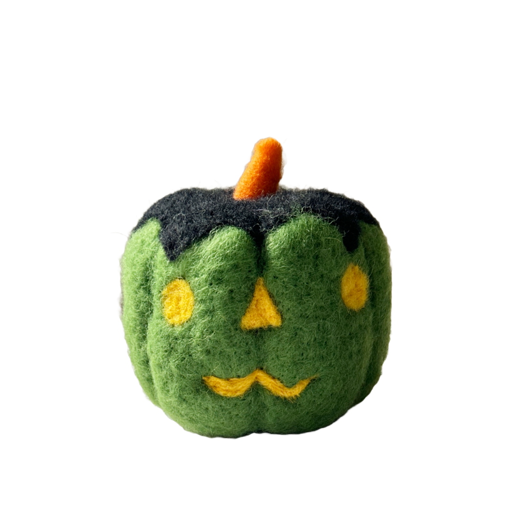 Plush Pumpkin Head, Green Ghoul