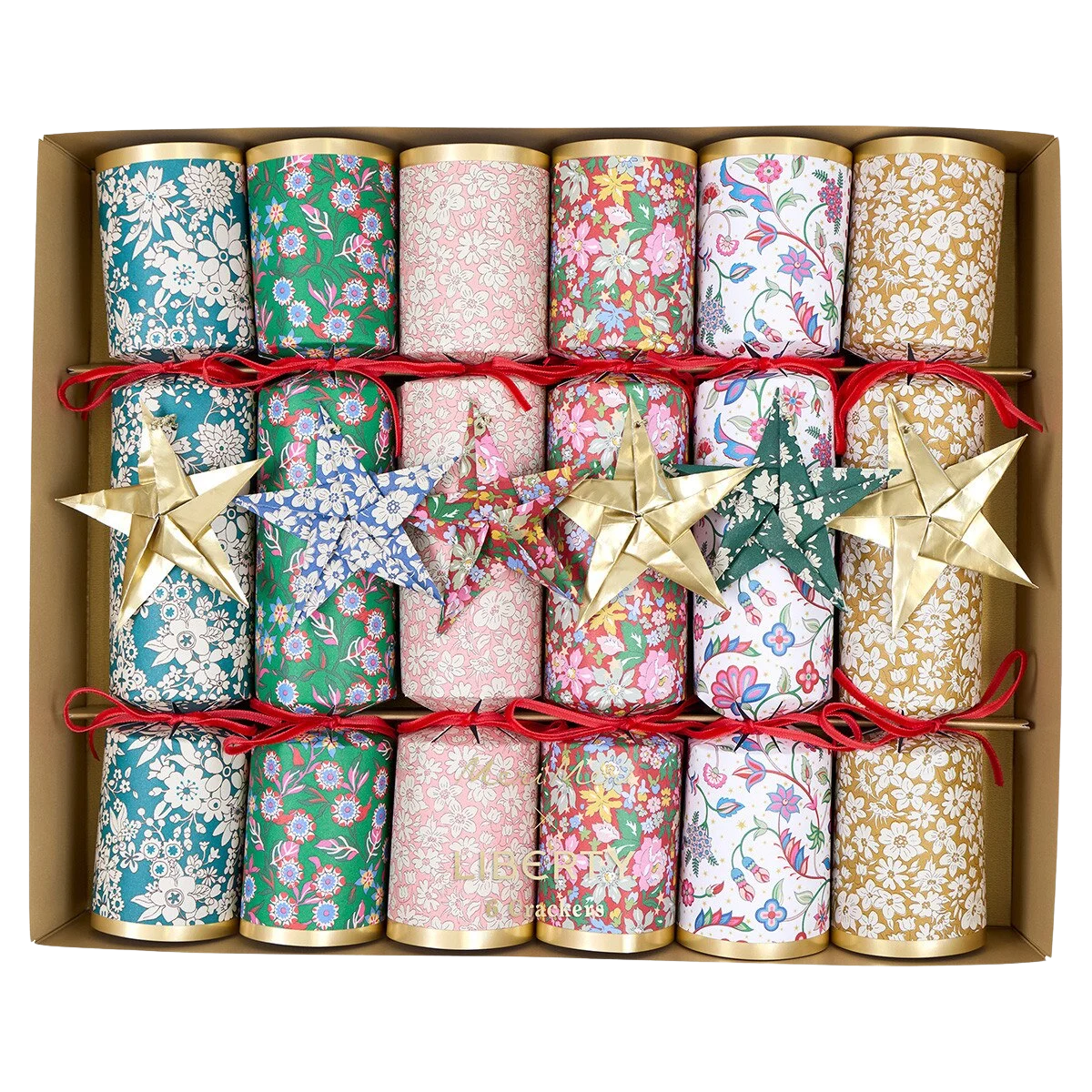 Meri Meri x Liberty Origami Star Crackers, Set of 6