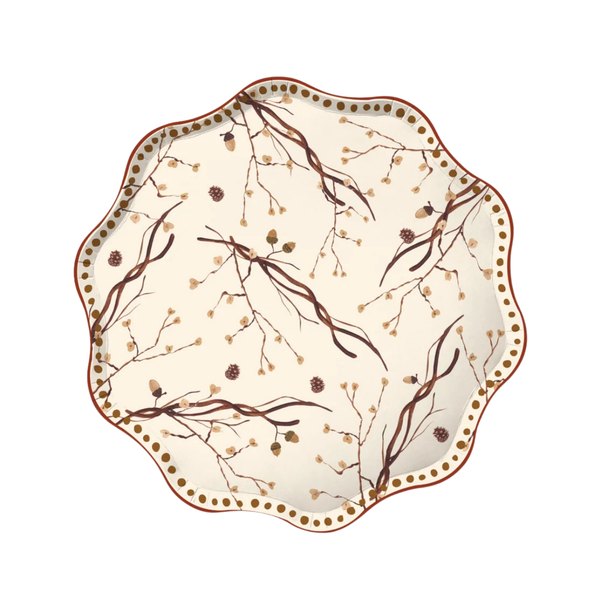 Whispering Woods Paper Dinner Plate Set, Bramble