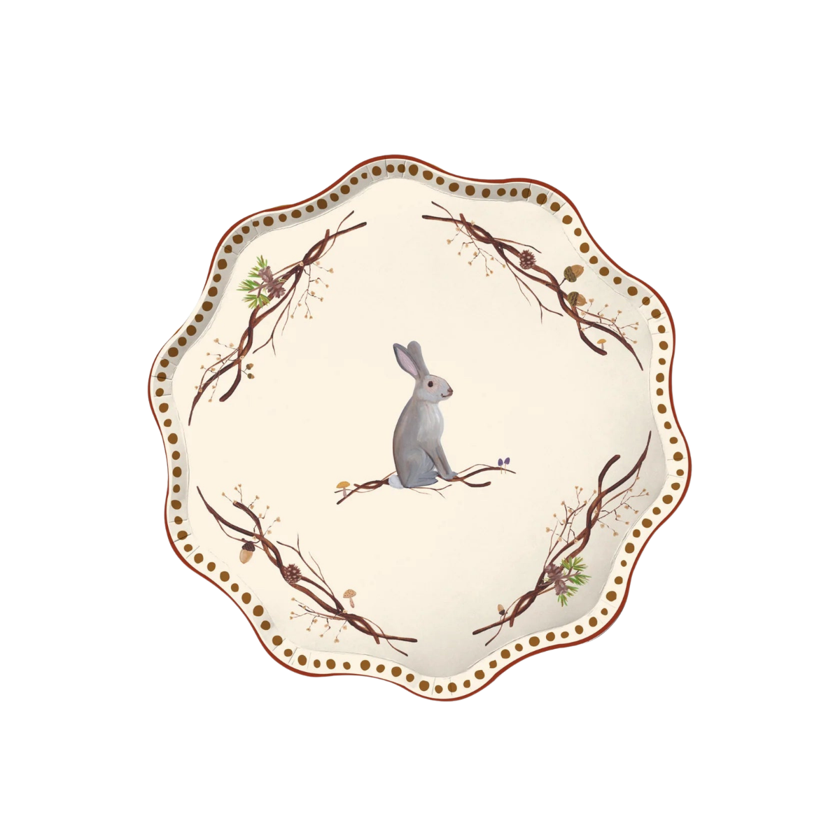 Whisper Dessert Paper Plate Set, Bracken