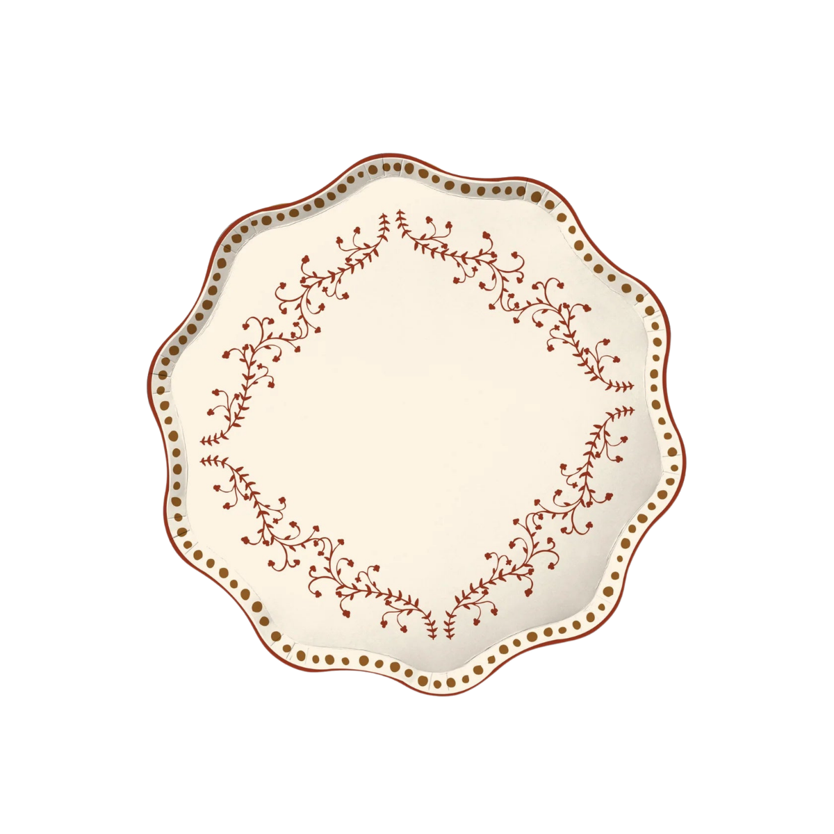 Briar Dessert Paper Plate Set, Alabaster