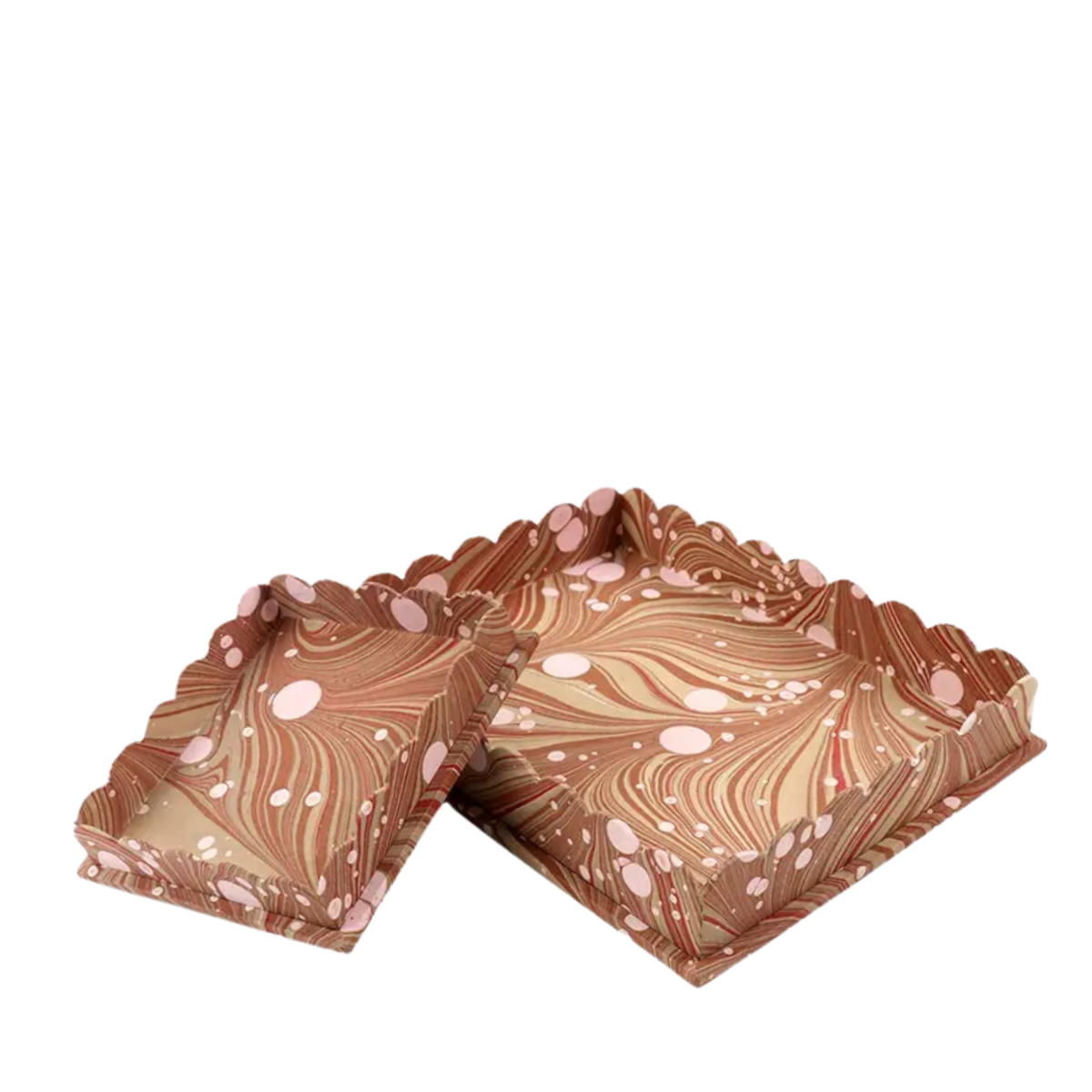 Hayes Marbled Trays, Set of 2, Dessert Splatter