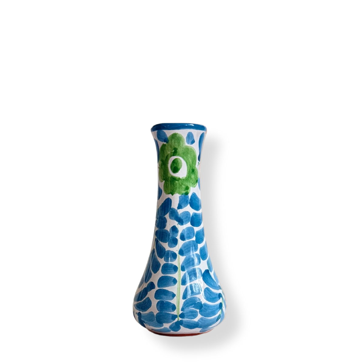 Dos Flores Bud Vase, Denim & Elle Green