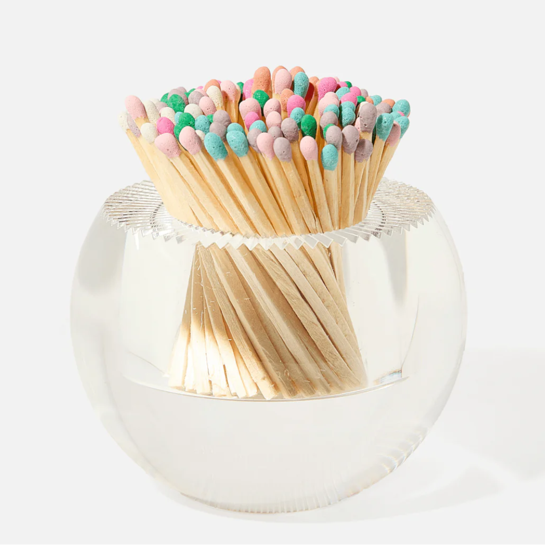 Acrylic Match Striker, Confetti Matches