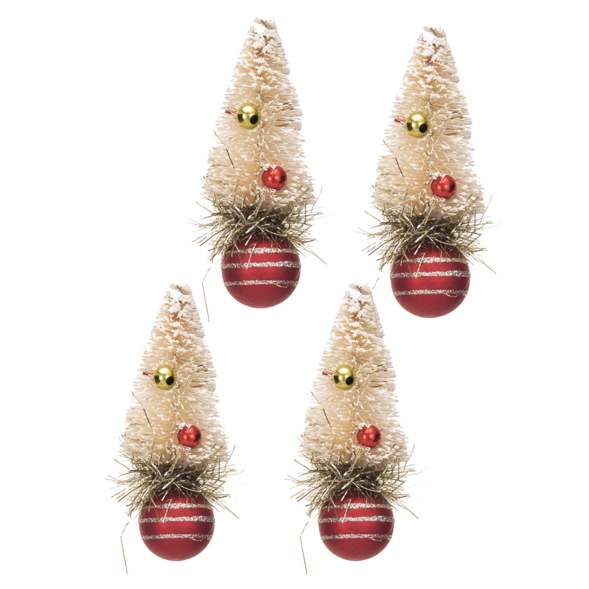 Bottlebrush Ornaments, Set of 4