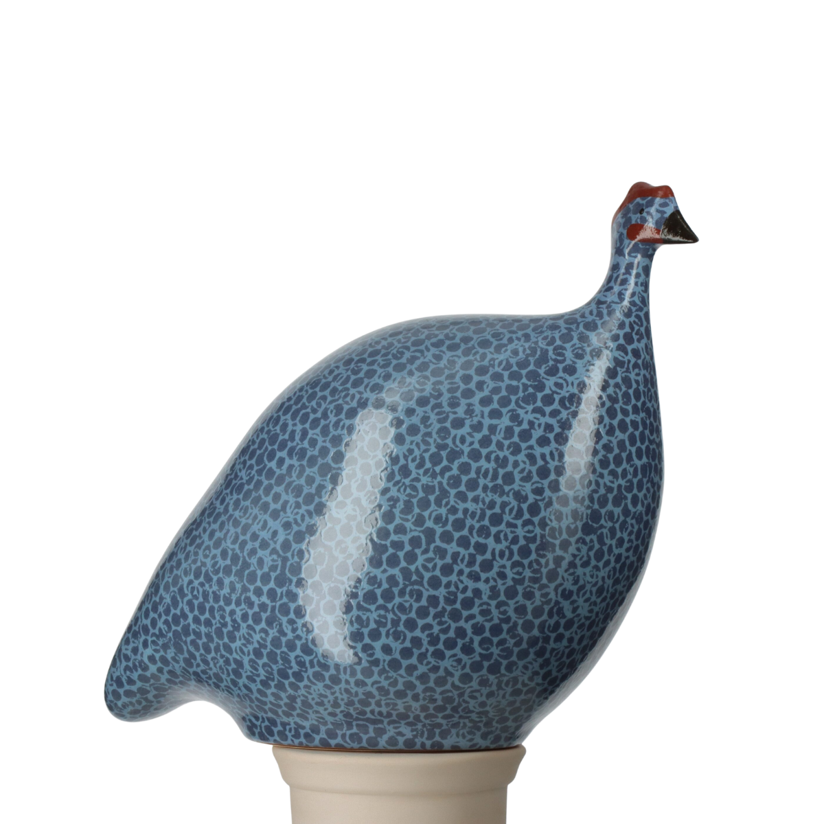 Speckled Electric Blue & Lavender Guinea Hen, Large