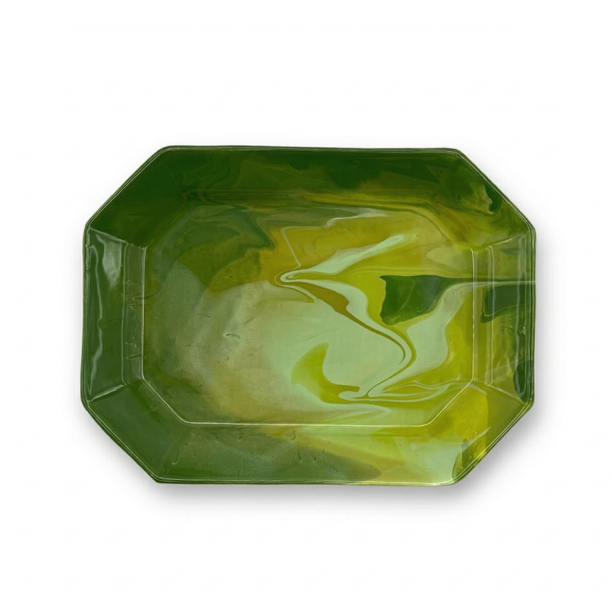 Paul Schneider Octagon Tray, Geode Greens