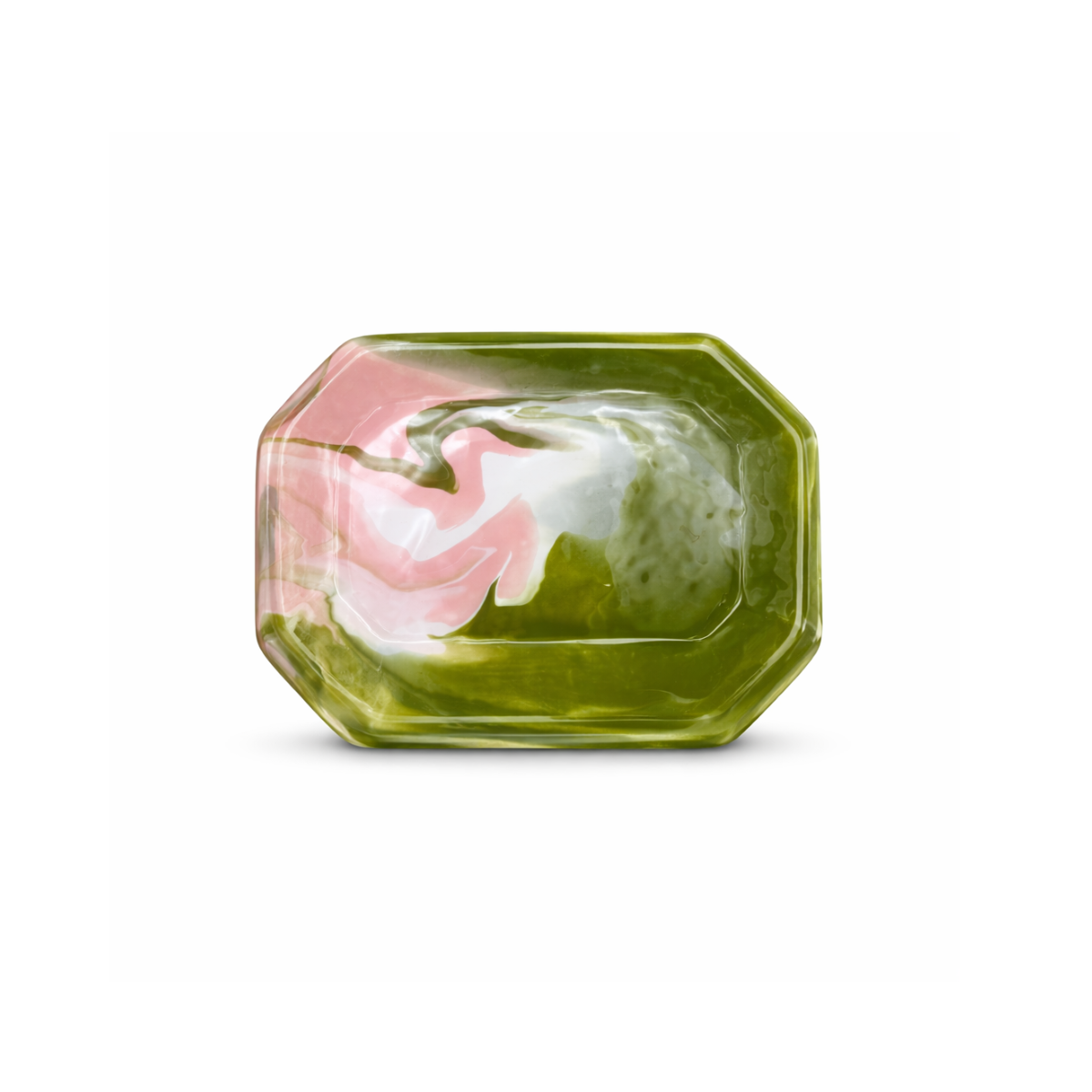 Paul Schneider Mini Octagon Tray, Pink & Green Geode