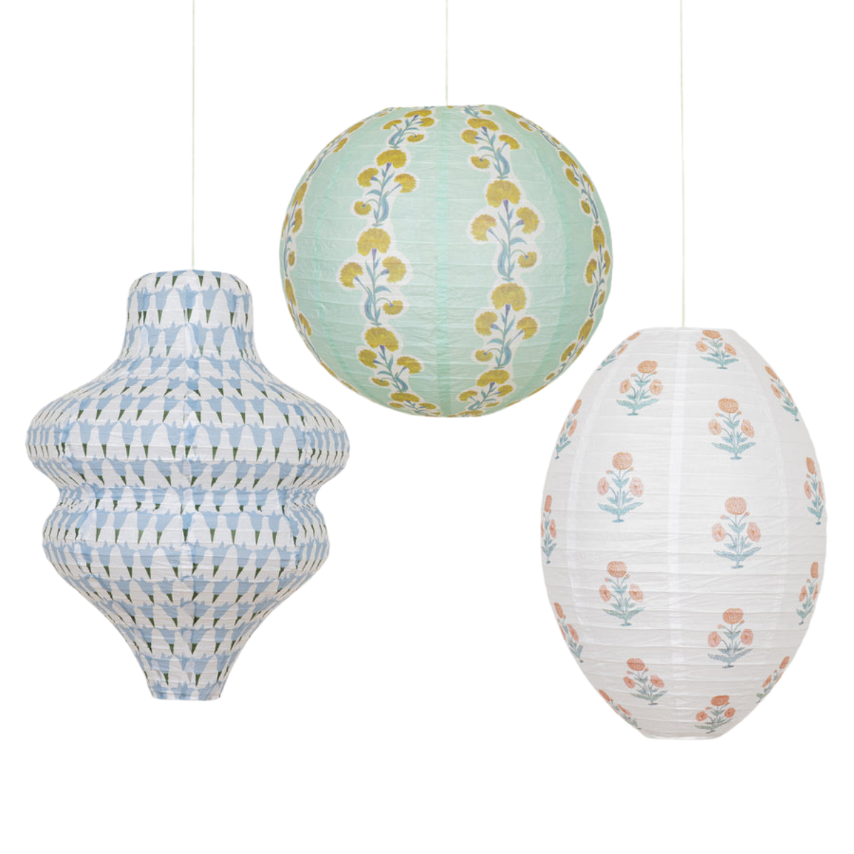 Meri Meri X Molly Mahon Paper Lanterns, Set of 3