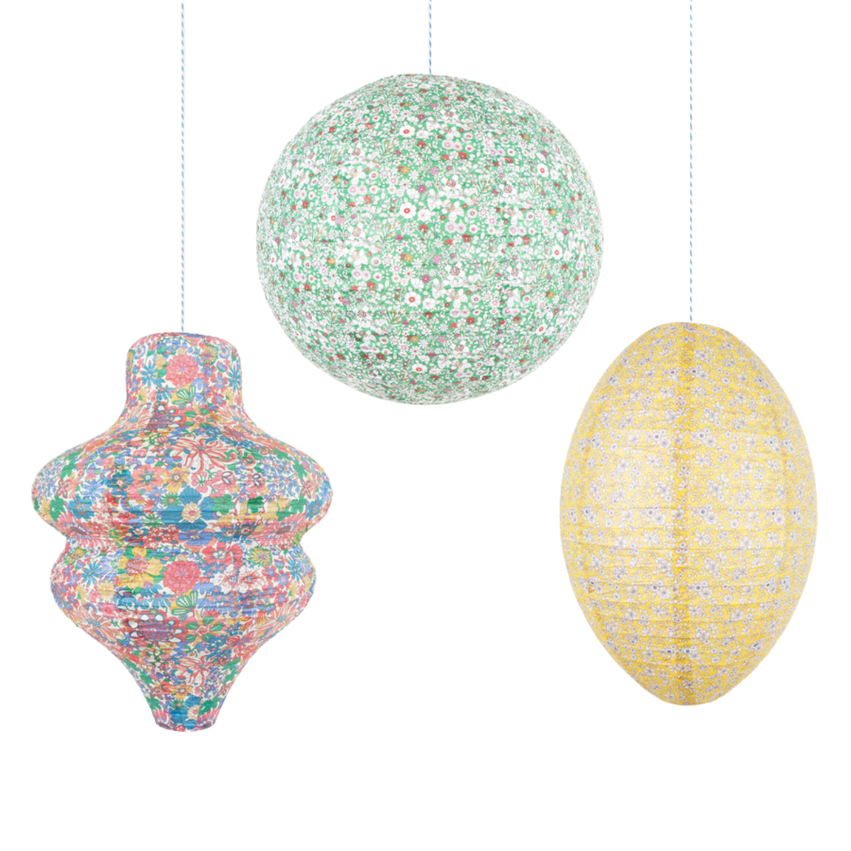 Meri Meri X Liberty Bright Paper Lanterns, Set of 3