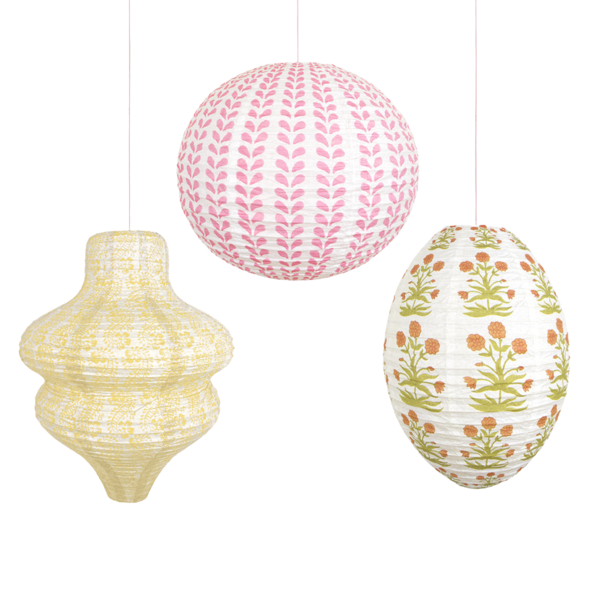 Meri Meri X Molly Mahon Hanging Lanterns, Set of 3